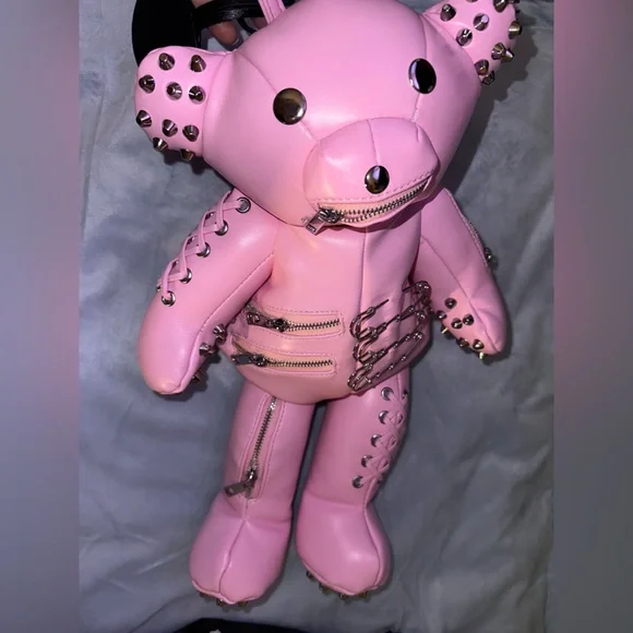 Dolls Kill Tormented Teddy backpack - Picture 2 of 8